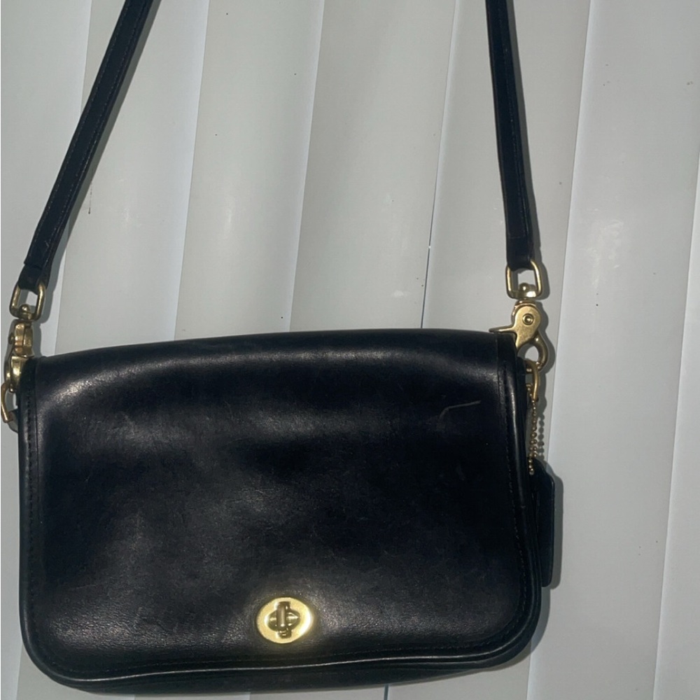 Coach Black Leather Crossbody Bag